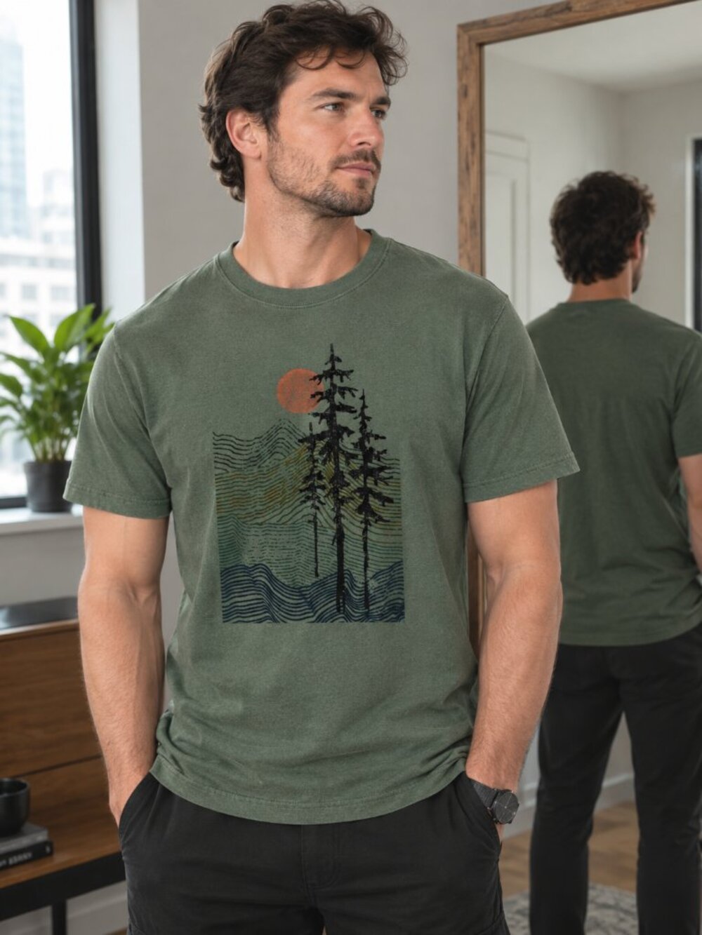 Sundown Graphic Tee | Sunset Nature Shirt | Scenic Outdoor Graphic T-Shirt